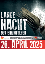 Plakat Lange Nacht der Bibliotheken 2025