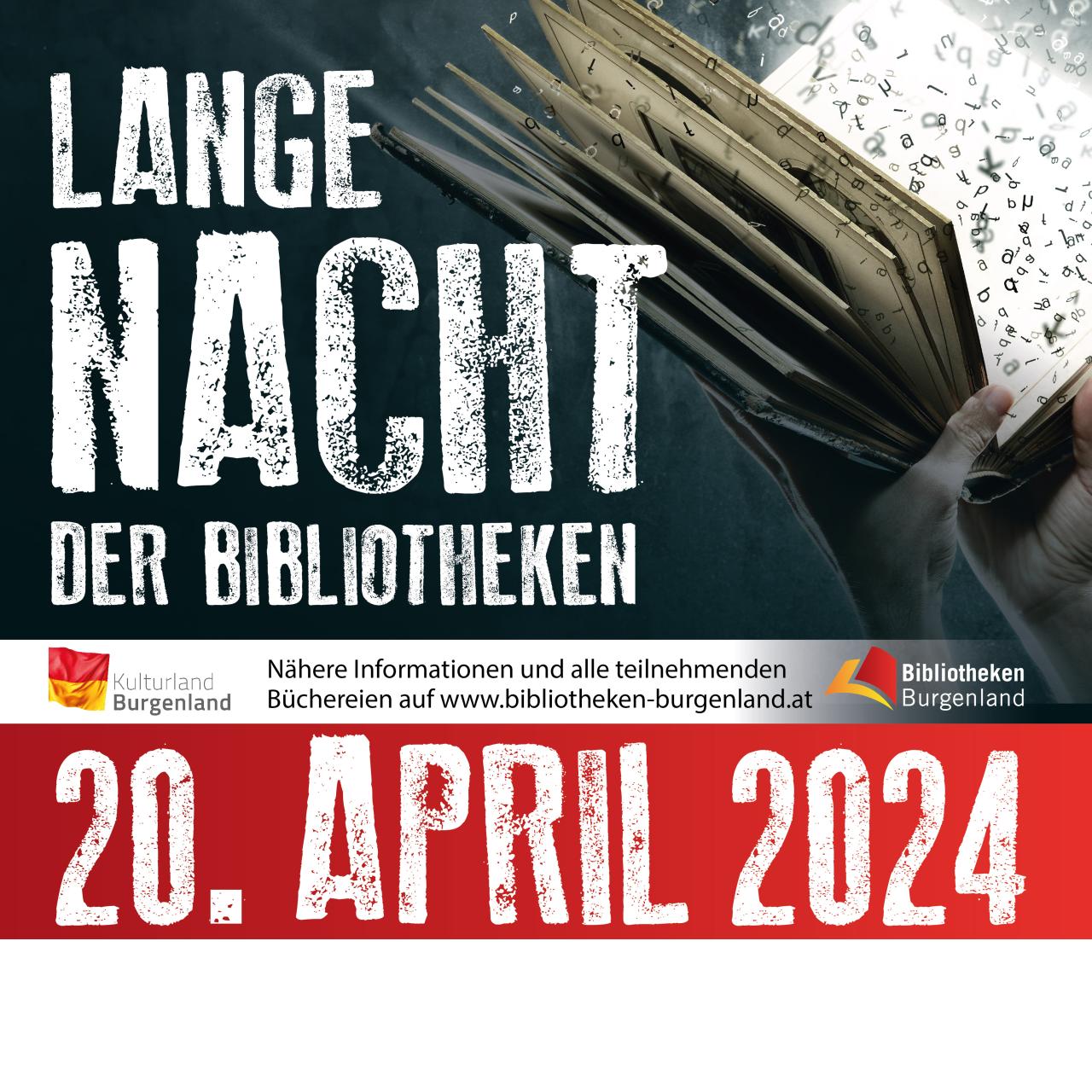 Lange Nacht der Bibliotheken 2024 Plakat